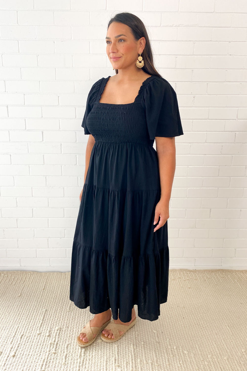 CD | Rochie midi feminină fără umeri
