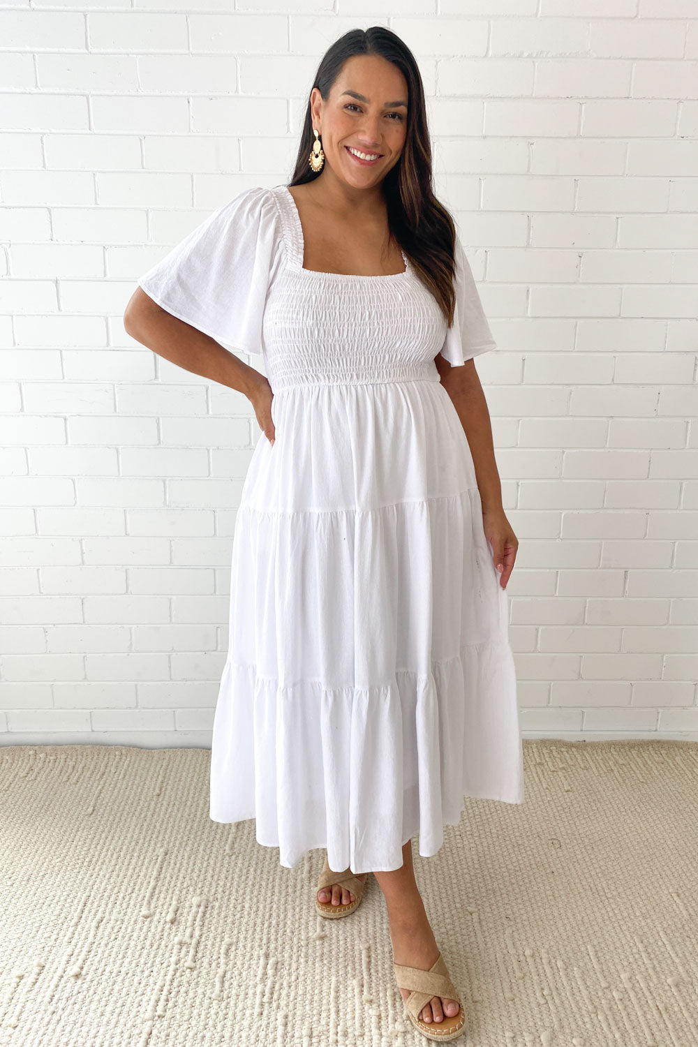 CD | Rochie midi feminină fără umeri
