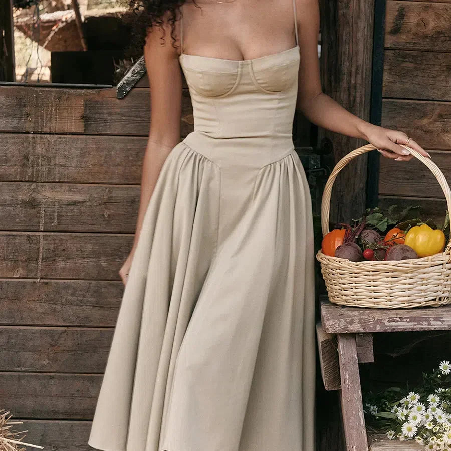 CD | Combhasaki Doamnelor Vara Vintage fără mâneci A-Line rochie lungă