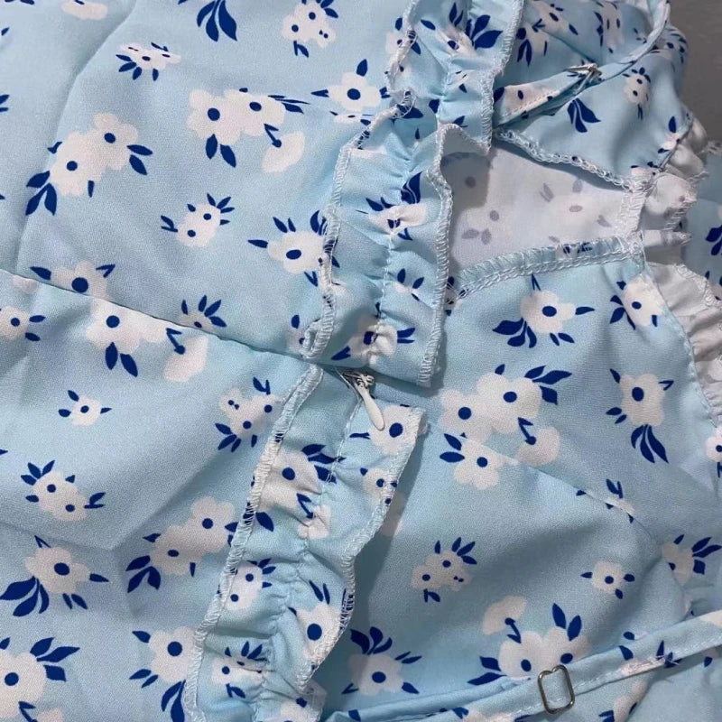 CD | Rochie lungă elegantă fără umeri cu decolteu în V și imprimeu floral