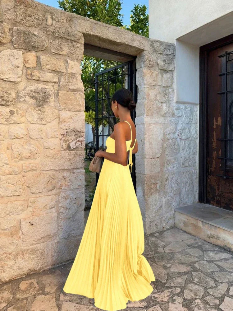 CD | Rochie maxi plisată elegantă pentru orice ocazie