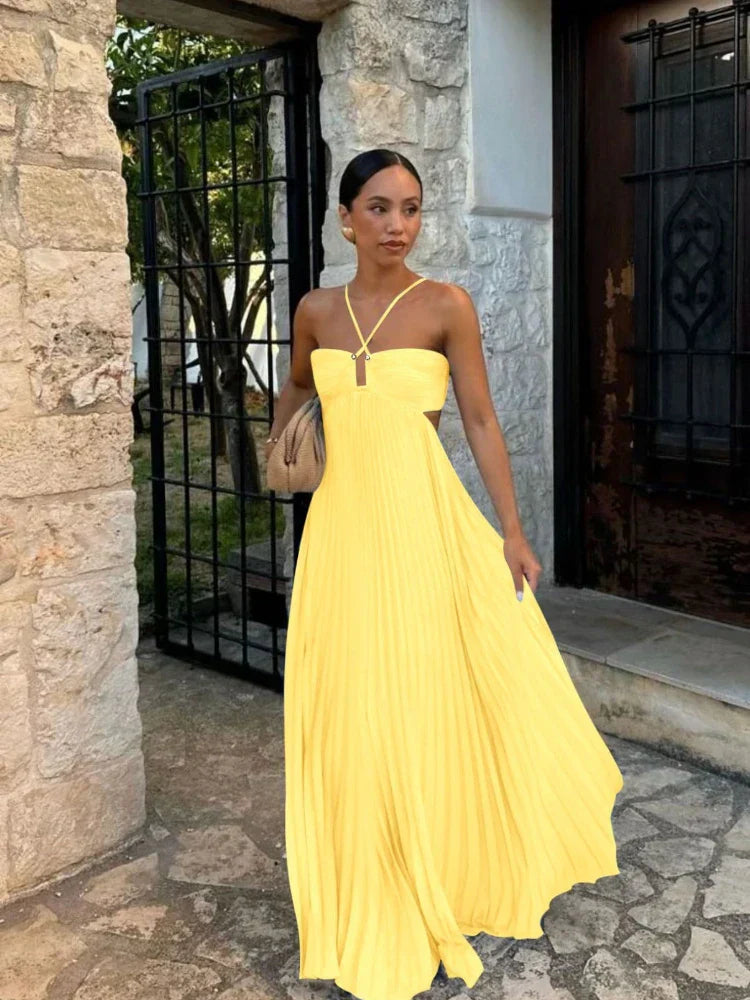 CD | Rochie maxi plisată elegantă pentru orice ocazie