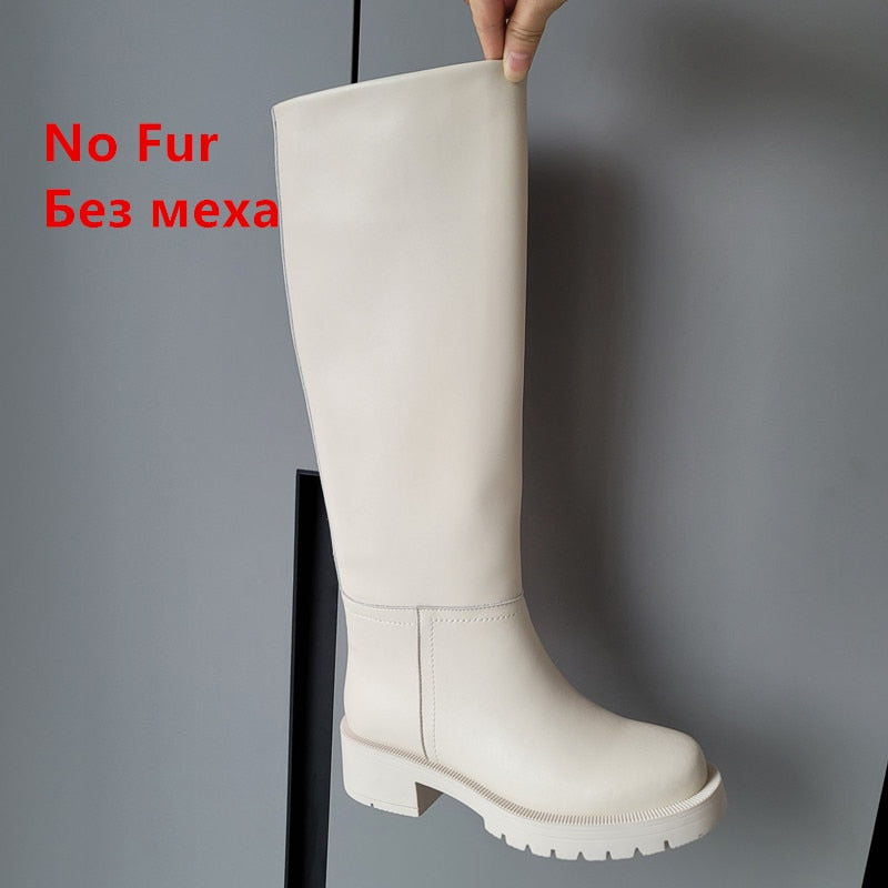 CD | Cizme de genunchi din piele naturală pentru femei