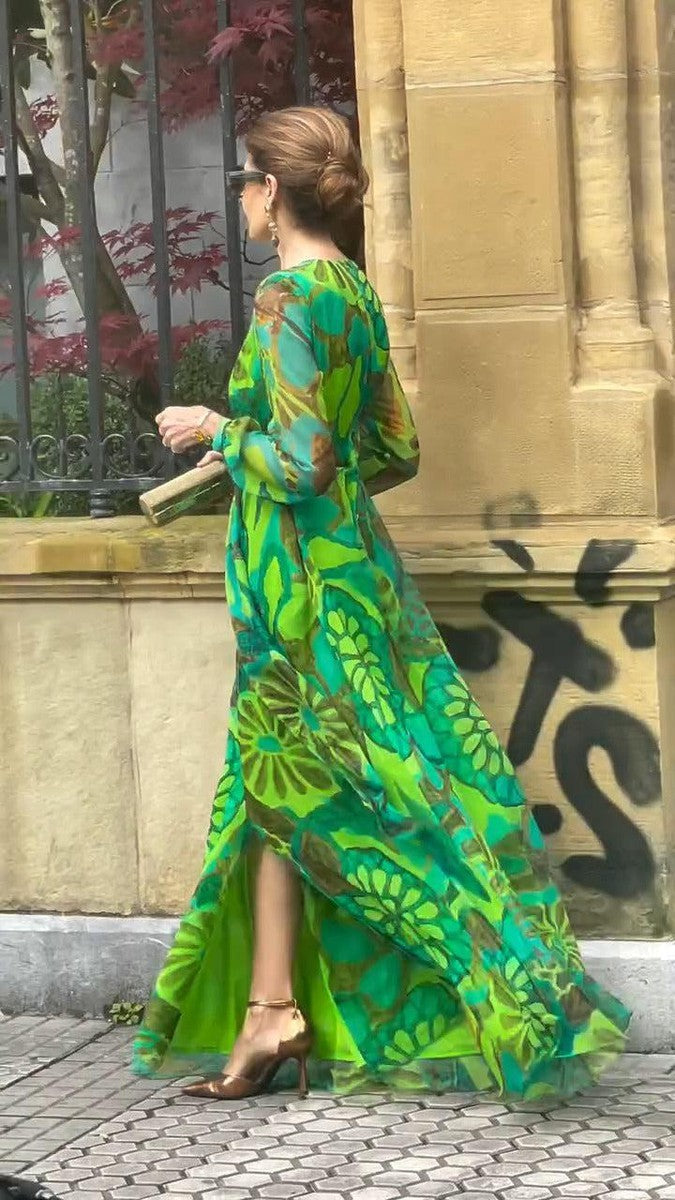 CD | Fresh Rochie maxi cu mâneci lungi și decolteu în V