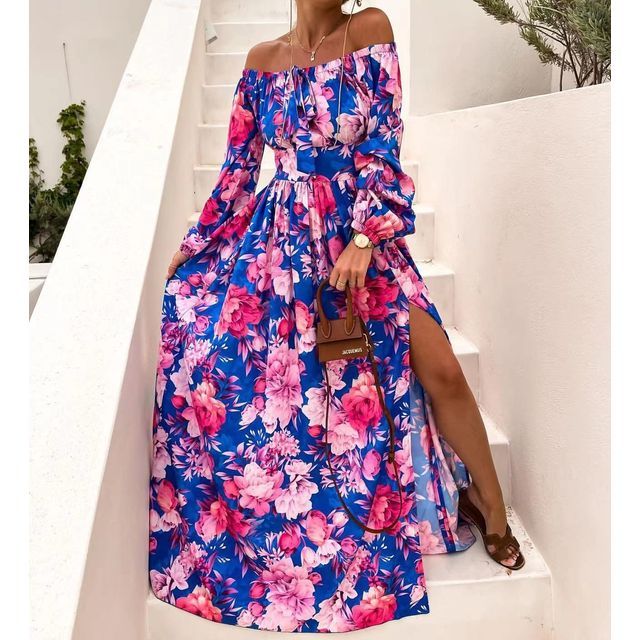 CD | Rochie midi cu imprimeu floral în linie A YS10018