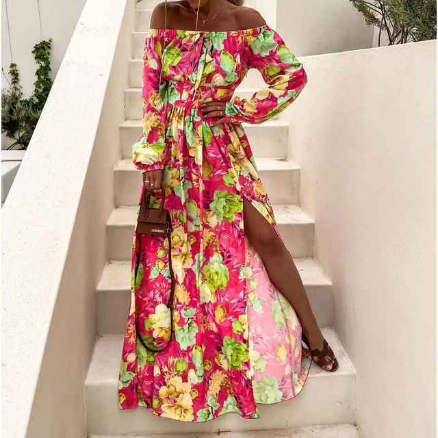 CD | Rochie midi cu imprimeu floral în linie A YS10018