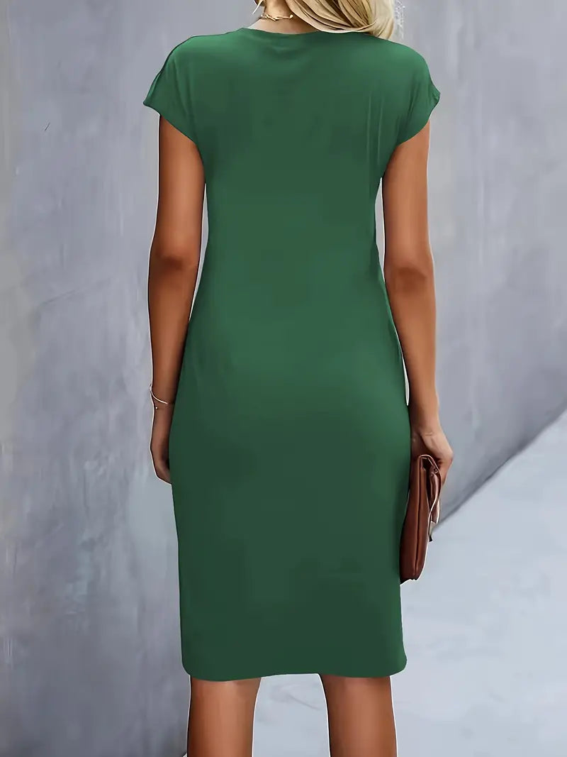 CD | Rochie midi cu nod în față