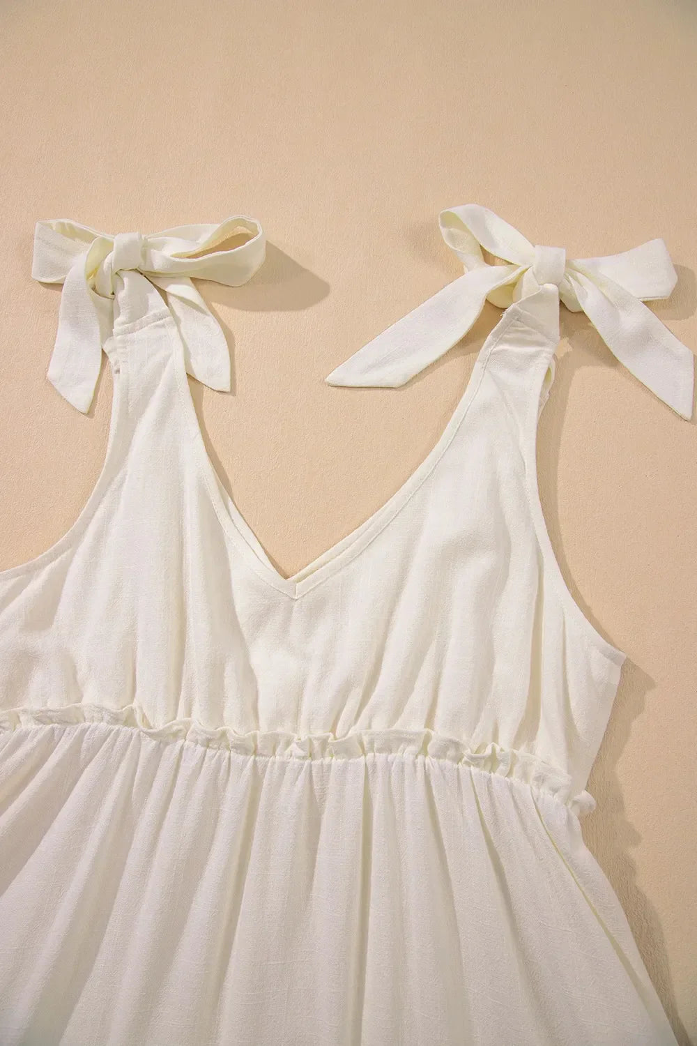 CD | Culoare solidă cu bretele strânse Mini rochie