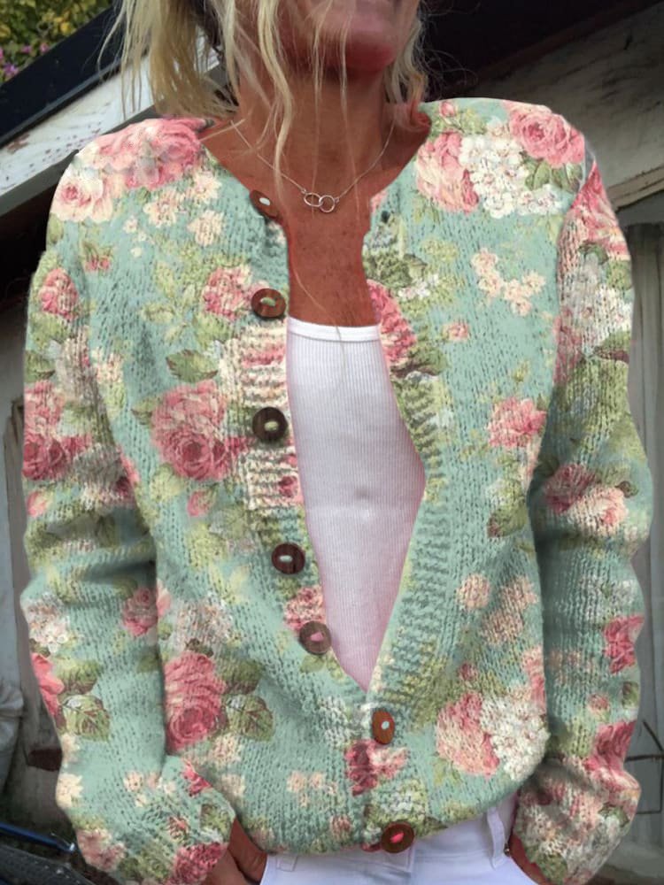 CD | Cardigan cu model floral
