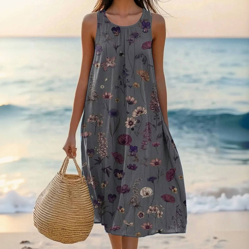 CD | Sarita™ - Rochie midi vintage cu flori