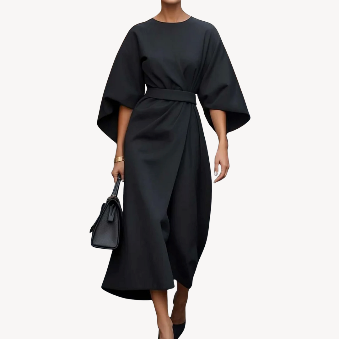CD | Rochie midi din bumbac cu curea pentru femei