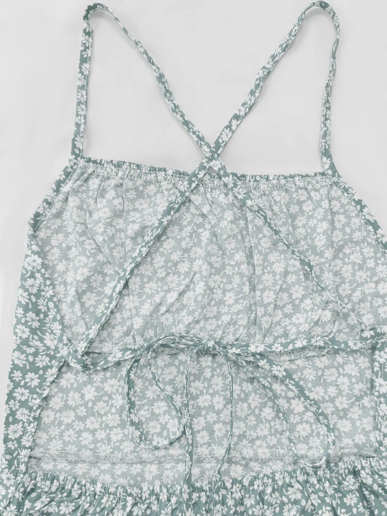 CD | Floral Print Spaghetti Strap Vara Mini Rochie