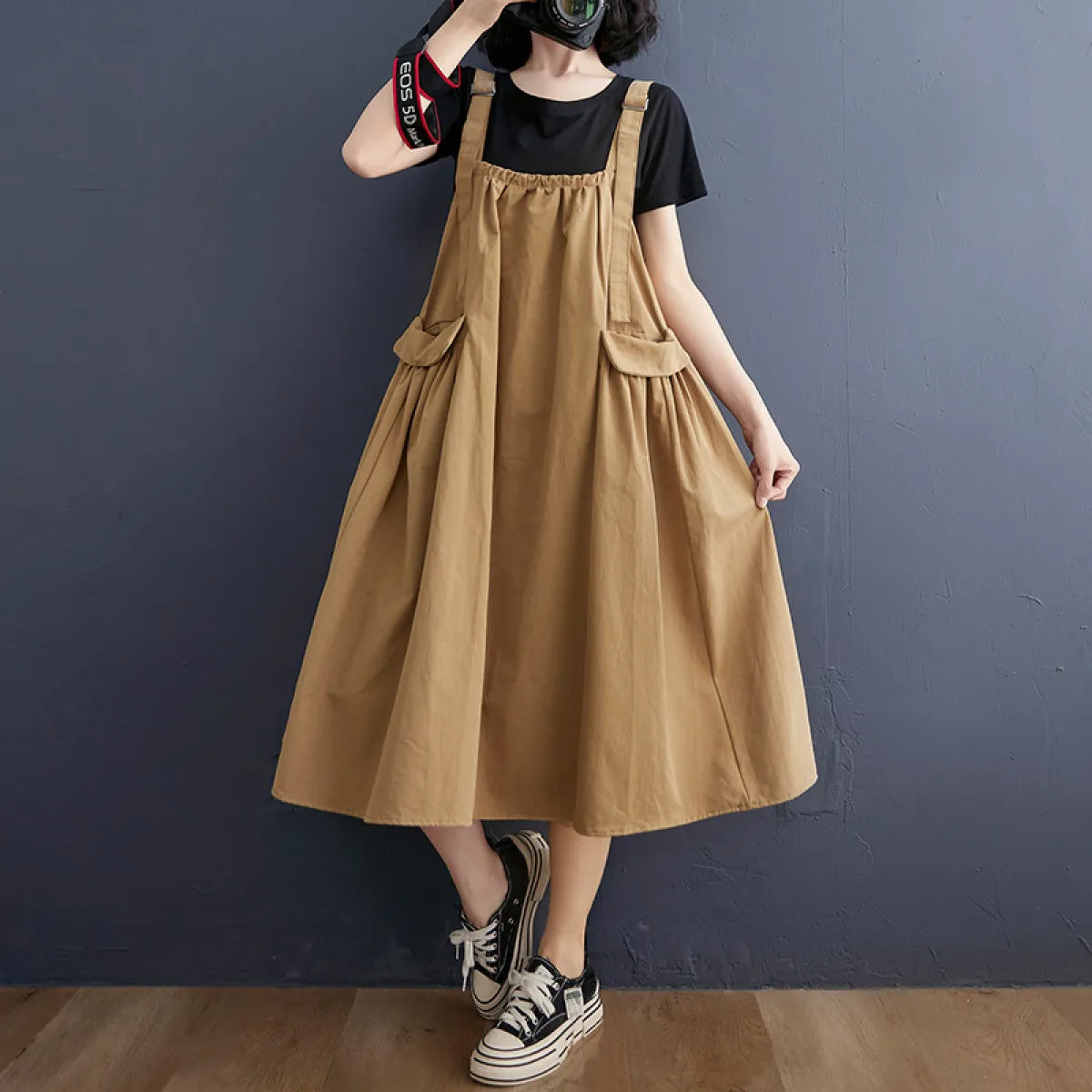 CD | Rochie cu buzunare cu curea
