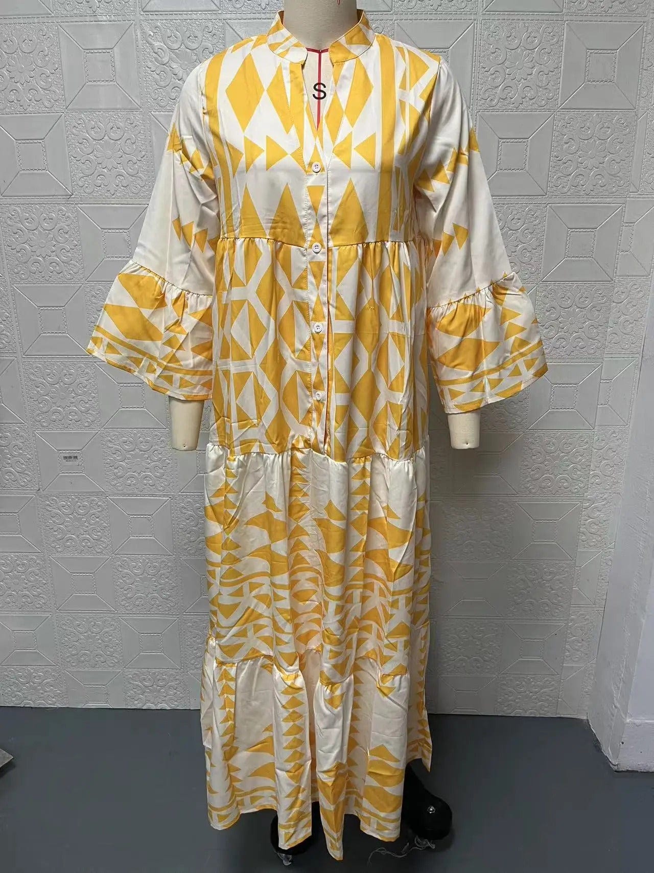CD | Rochie boemă cu mânecă lungă