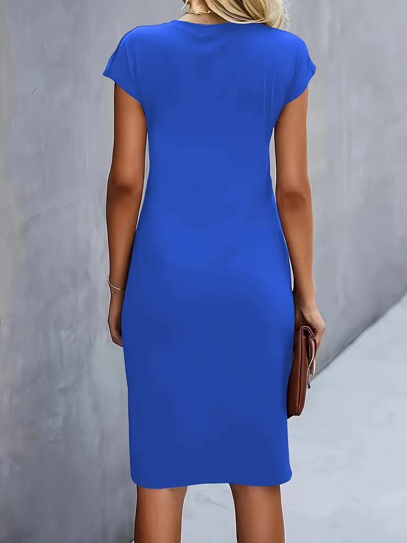 CD | Rochie midi cu nod în față