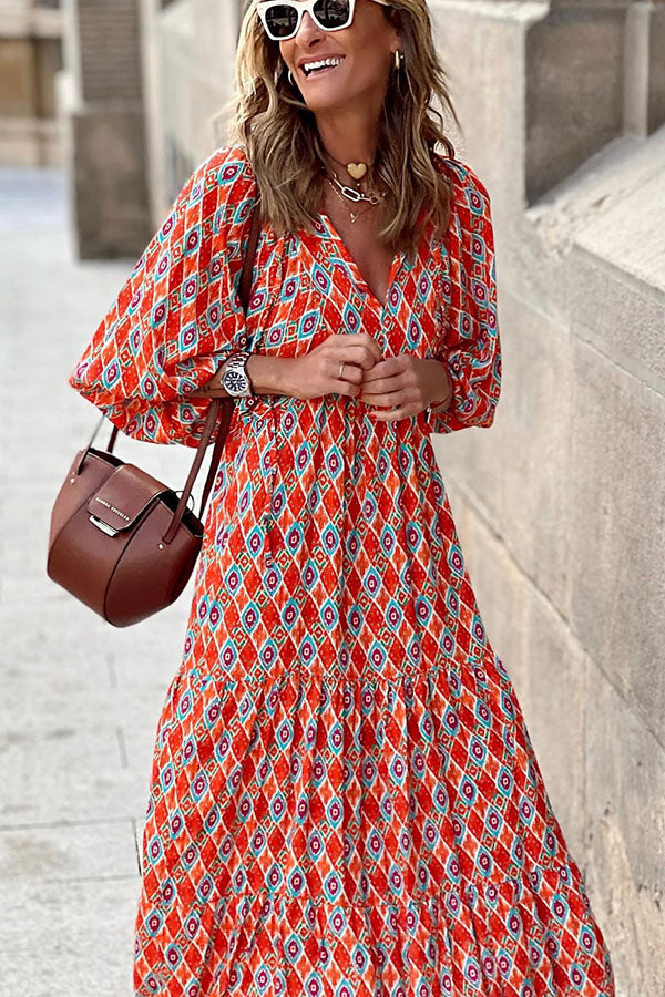 CD | Rochie midi cu mâneci bufante