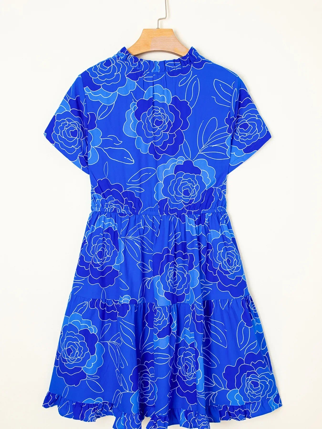 CD | Rochie mini cu mânecă scurtă și tiv încrețit