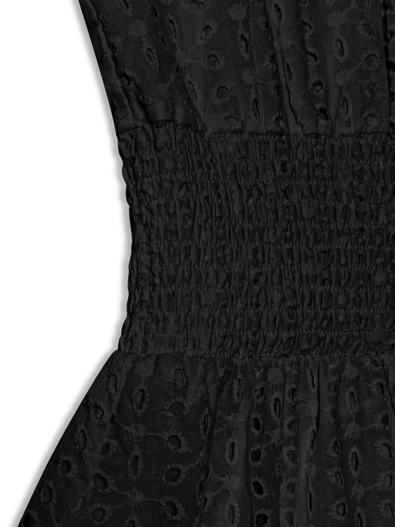 CD | Rochie mini cu mâneci adunate și ochiuri