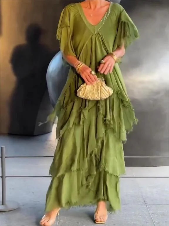 CD | Rochie maxi elegantă cu decolteu plonjant