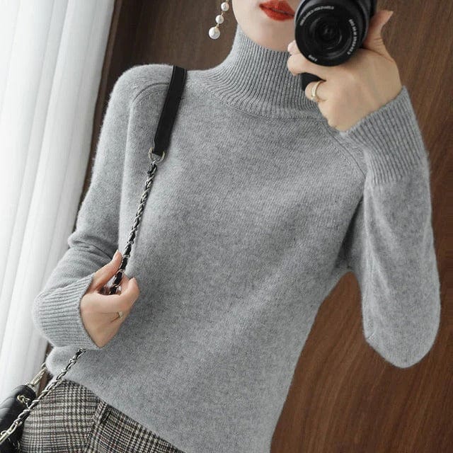CD | Pulover elegant cu gât rotund