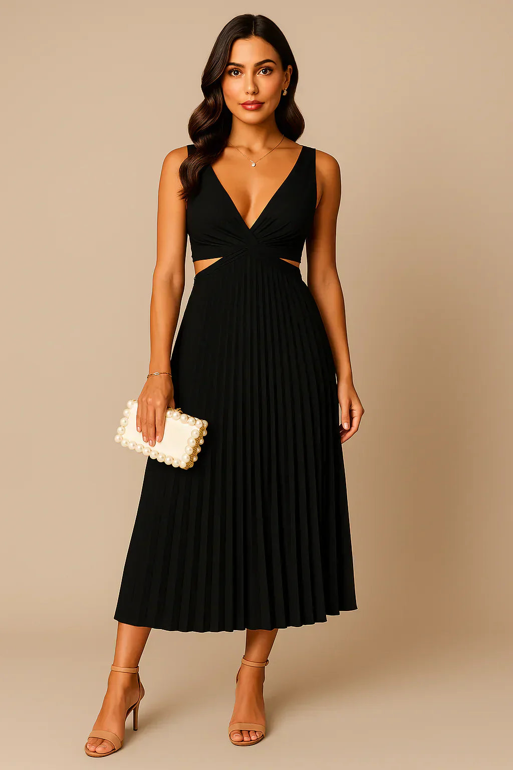 CD | Rochie midi plisată elegantă pentru femei