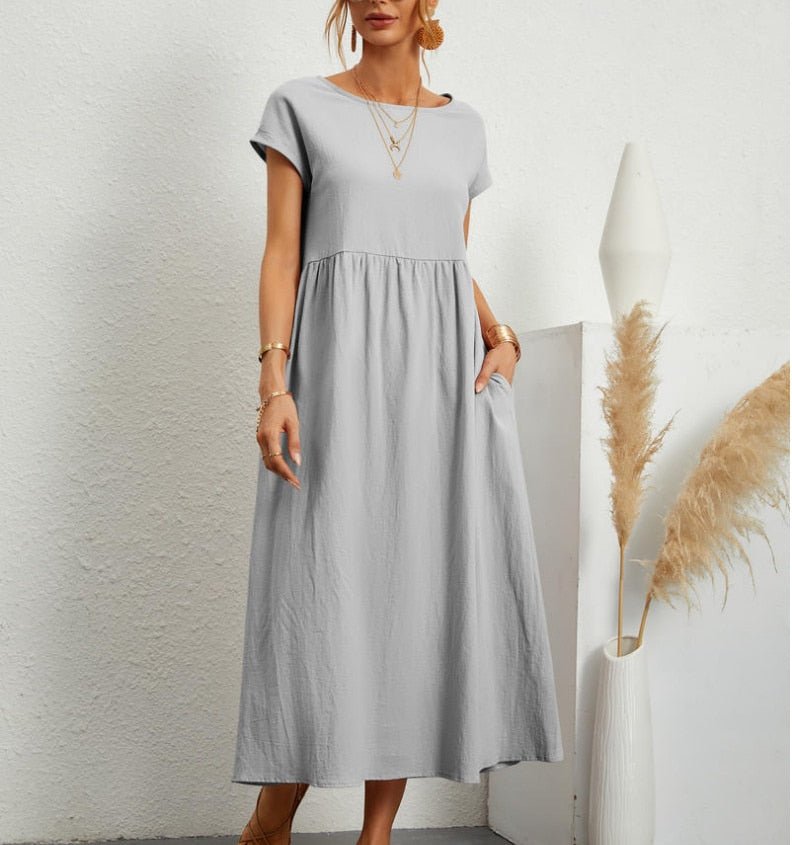 CD | Rochie midi casual fără mâneci
