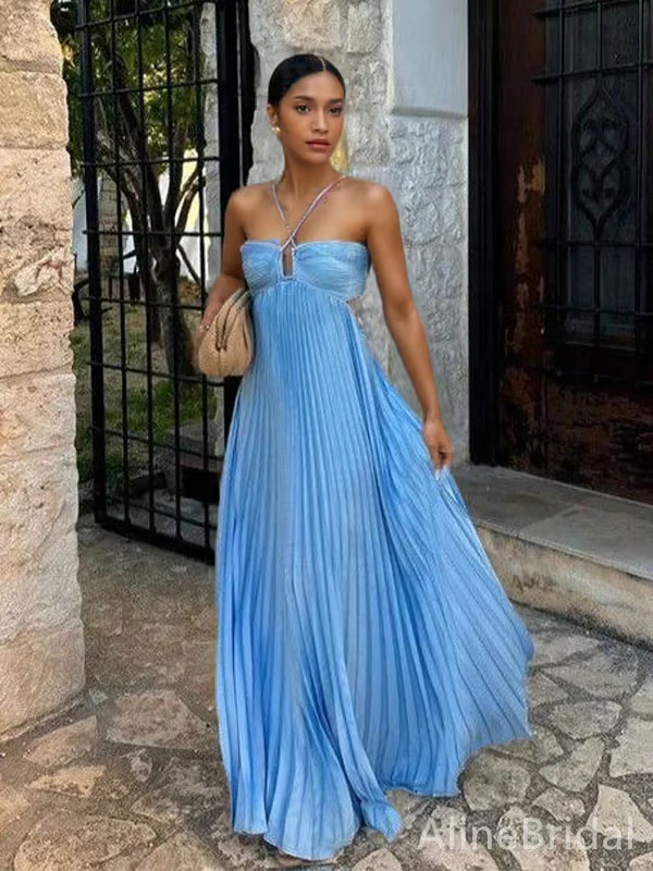CD | Vara strălucire Halter rochie maxi