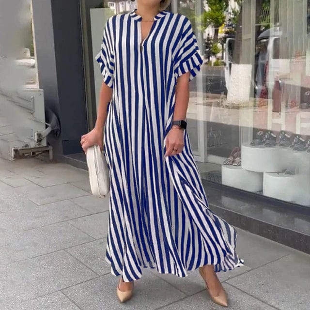 CD | - Rochie elegantă cu dungi
