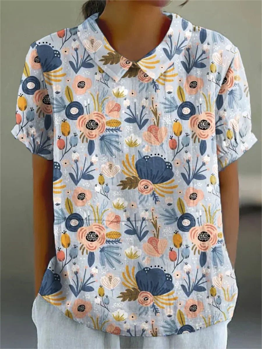 CD | Tricou din lenjerie și bumbac cu model imprimat