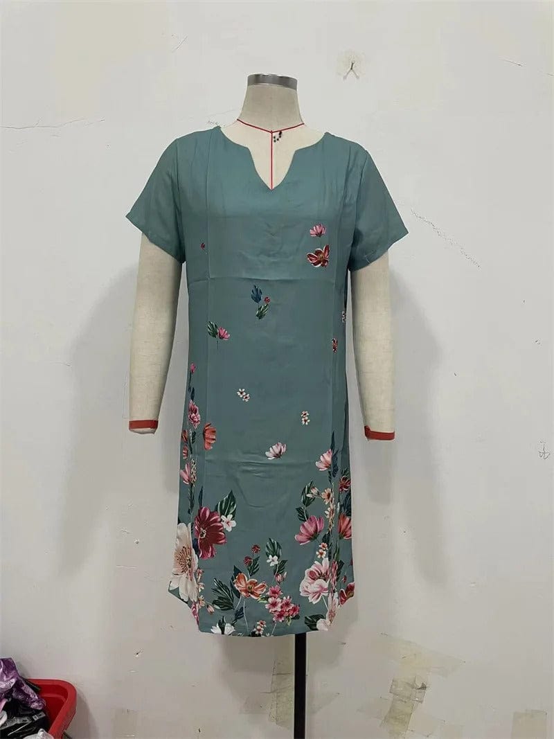 CD | Rochie florală casual până la genunchi