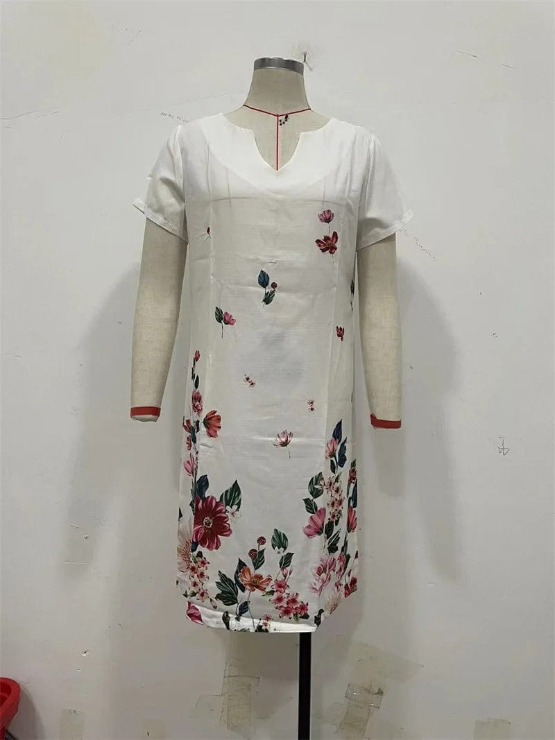 CD | Rochie florală casual până la genunchi
