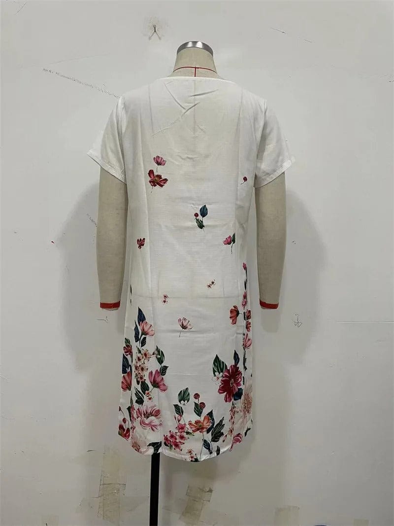 CD | Rochie florală casual până la genunchi