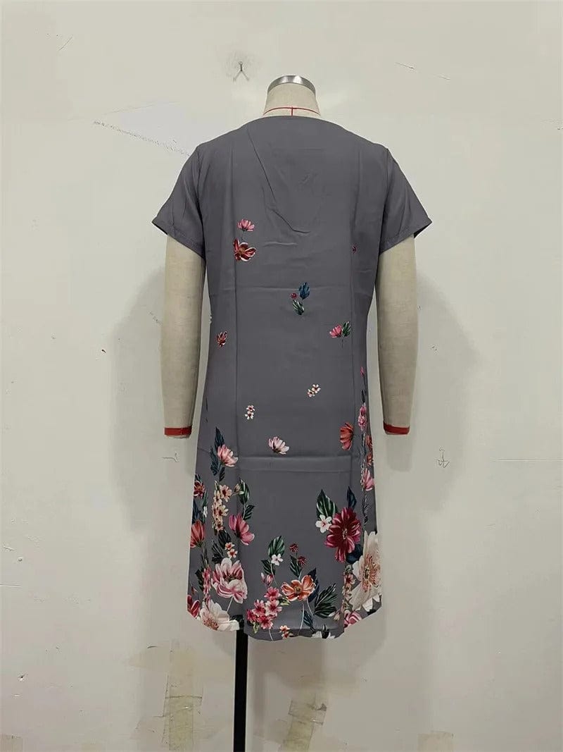CD | Rochie florală casual până la genunchi