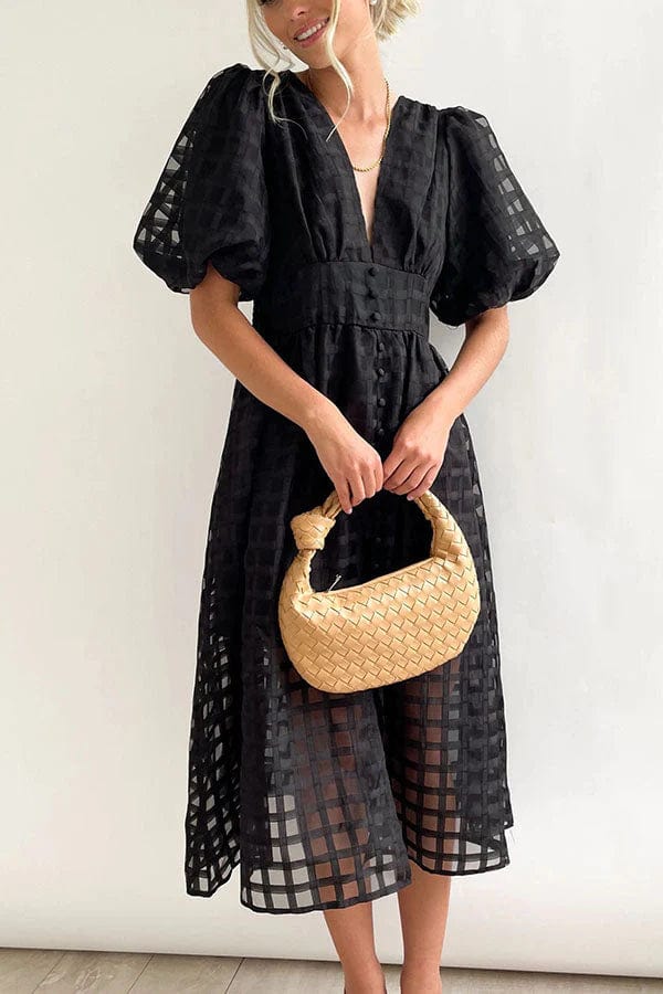 CD | - Rochie elegantă unică cu brațe umflate