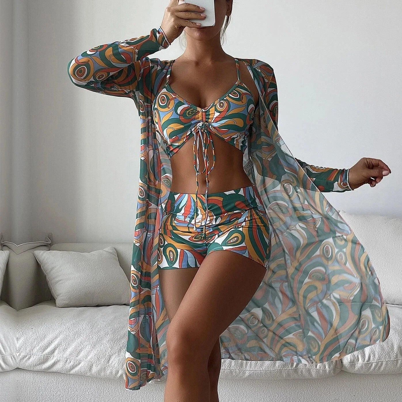 CD | Costume de baie cu model din 3 piese