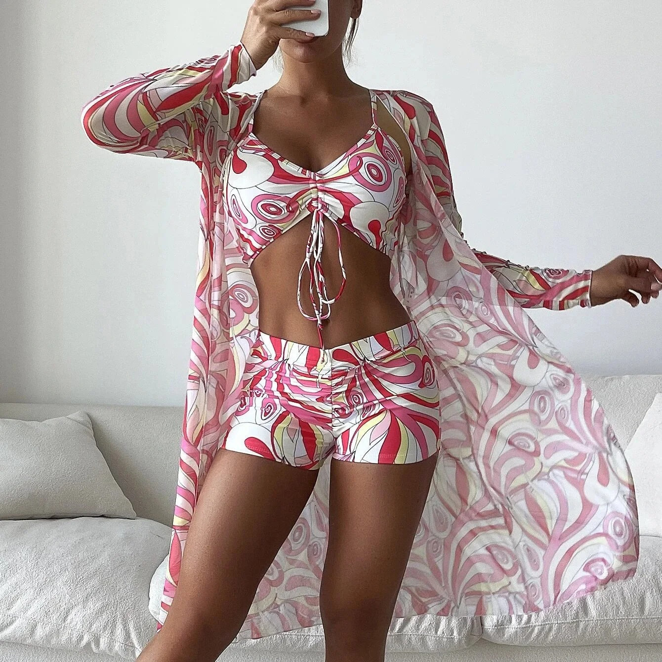 CD | Costume de baie cu model din 3 piese