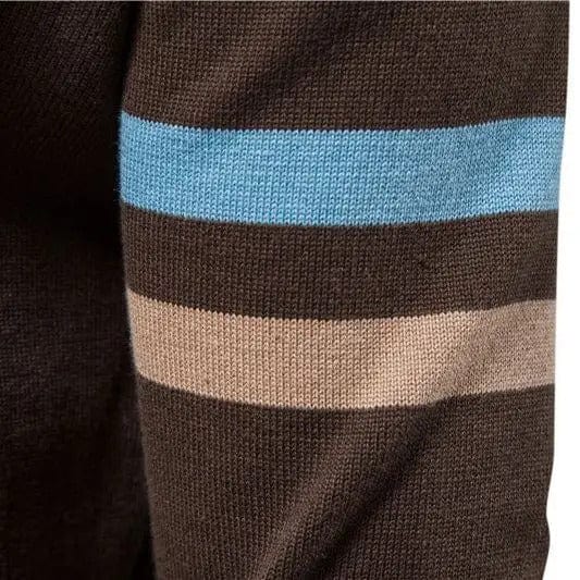 CD | Pulover bărbătesc cu mânecă lungă și guler semi-zip