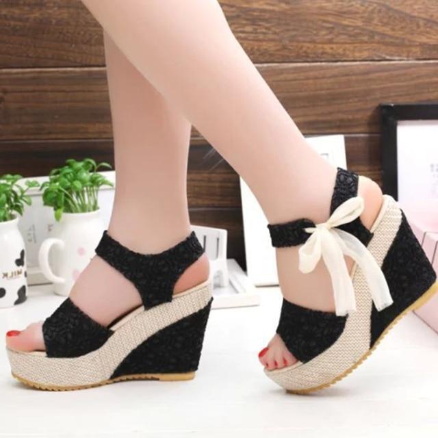 CD | Pantofi Wedges cu tocuri