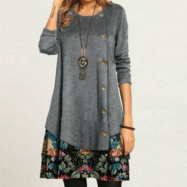 CD | Rochie casual scurtă de epocă cu cardigan pentru femei