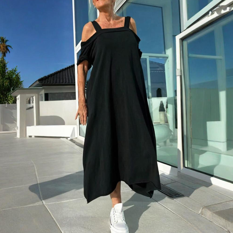 CD | Rochie maxi elegantă și confortabilă pentru femei cu umerii goi