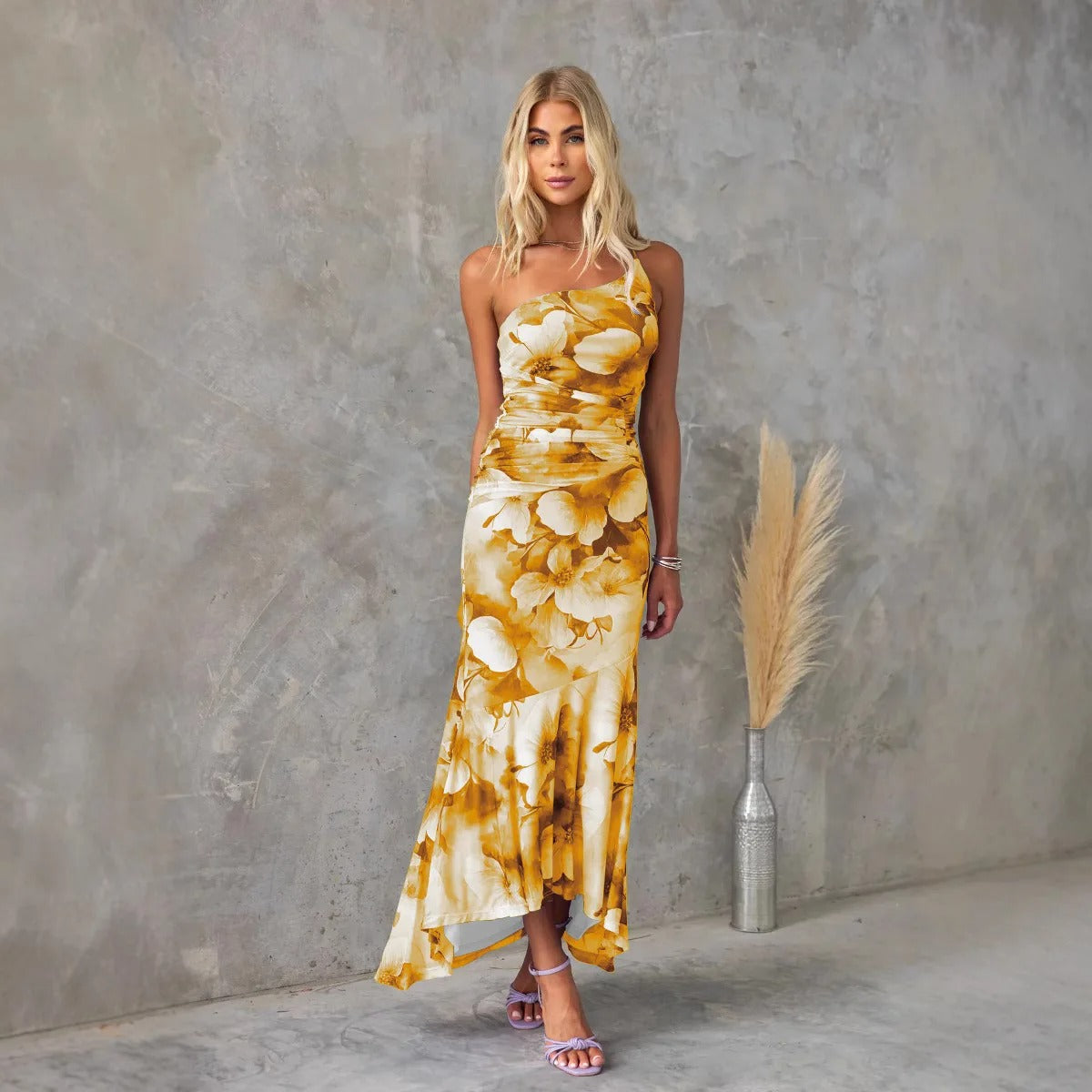 CD | Rochie midi florală elegantă pentru vreme caldă