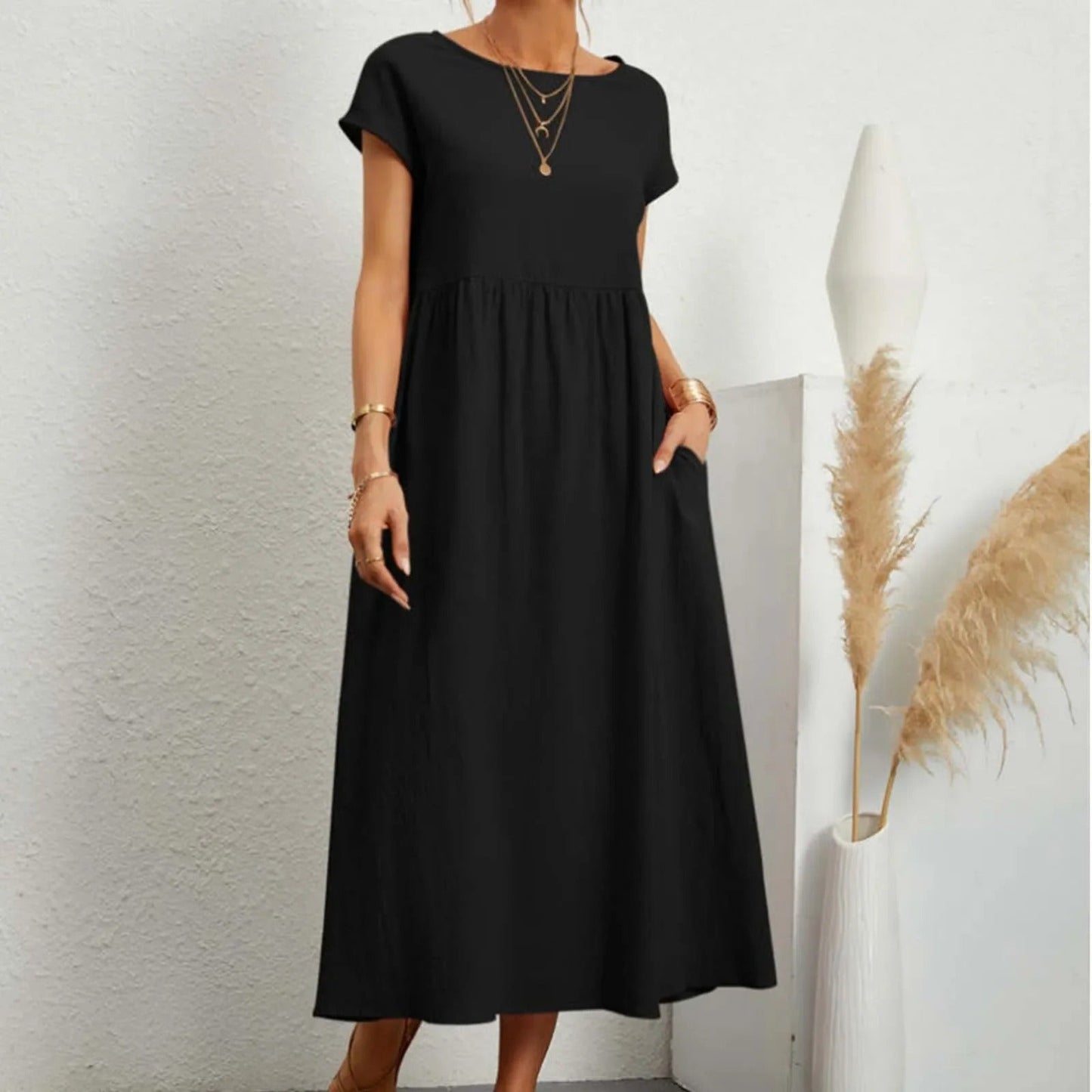 CD | Rochie midi cu buzunar lateral