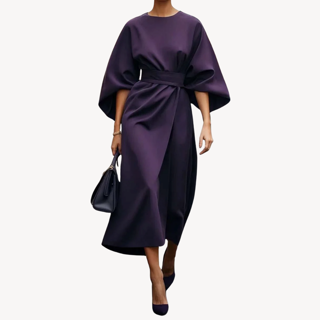 CD | Rochie midi din bumbac cu curea pentru femei