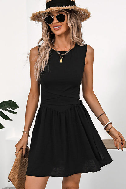CD | Fashion Culoare solidă Rochie mini fără mâneci