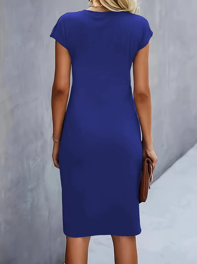 CD | Rochie midi cu nod în față