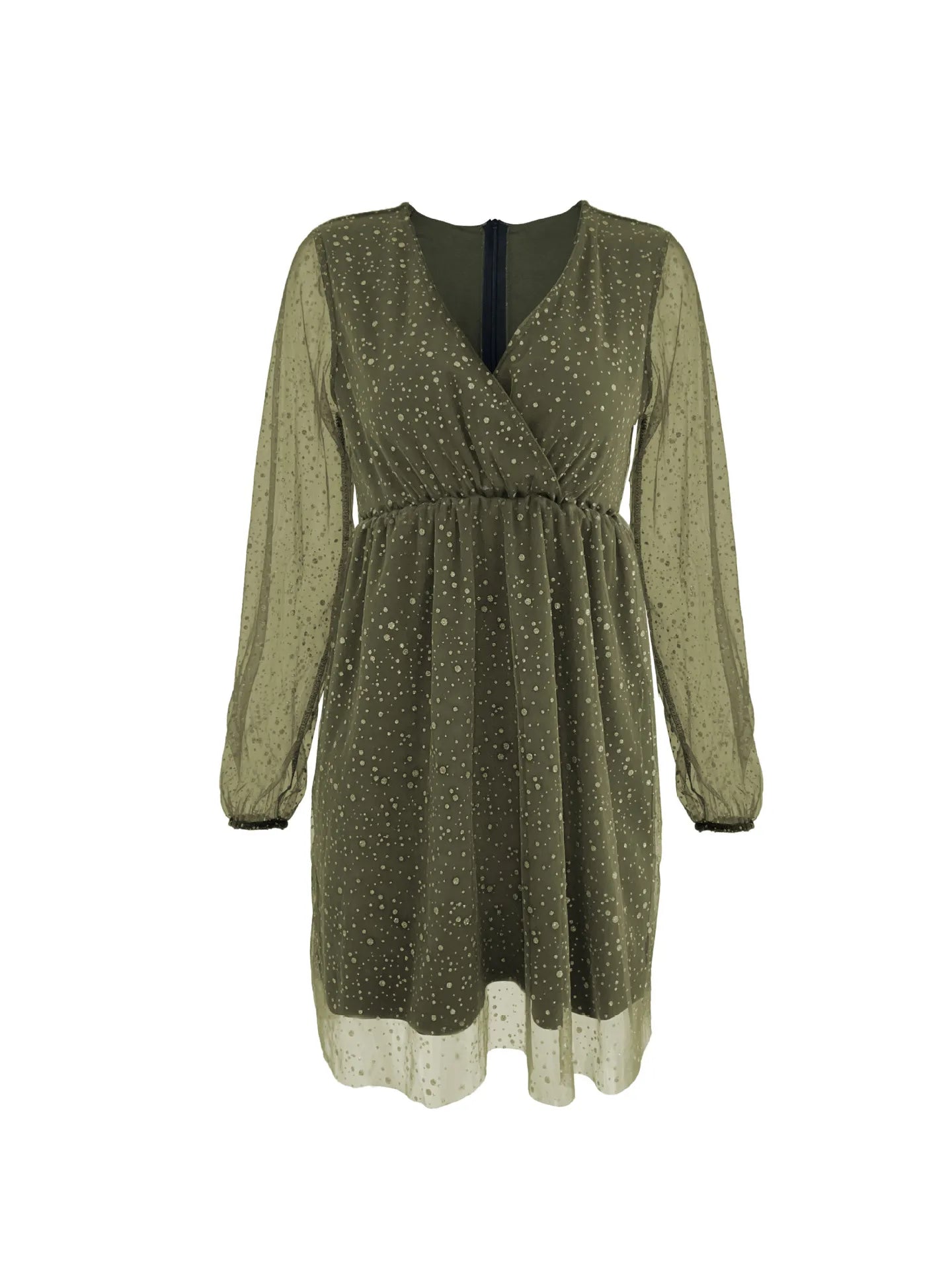 CD | Rochie mini cu mânecă balon Sparkling Surplice