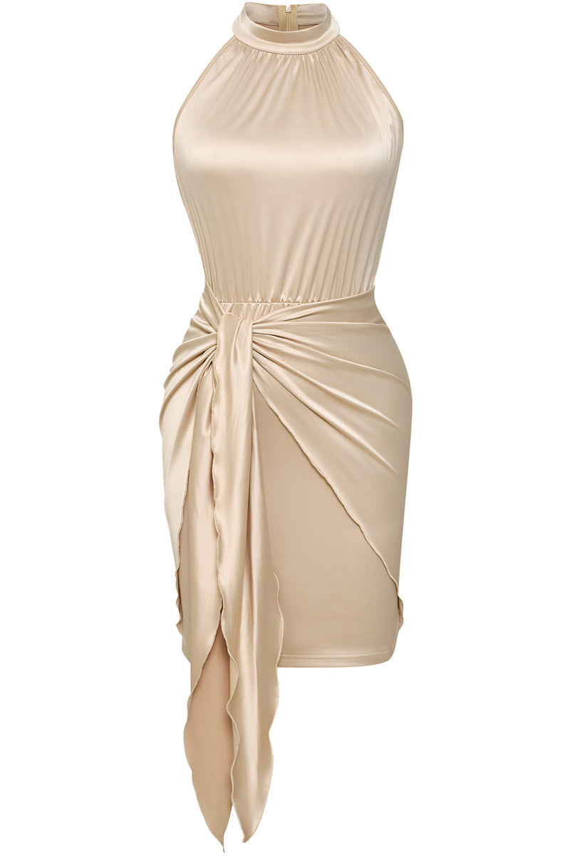 CD | Mini rochie solidă cu șireturi