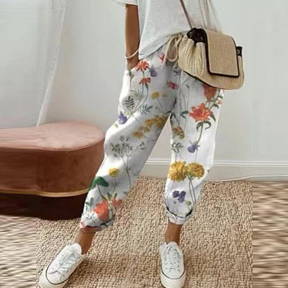 CD | Pantaloni jogger imprimați cu cordon
