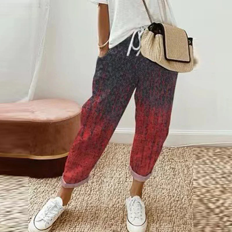 CD | Pantaloni jogger imprimați cu cordon