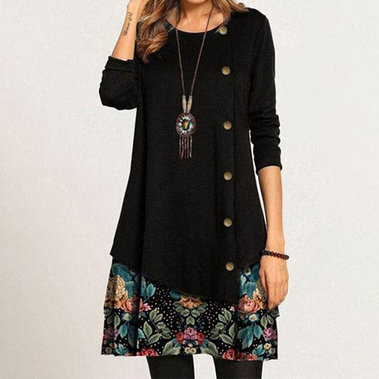 CD | Rochie casual scurtă de epocă cu cardigan pentru femei